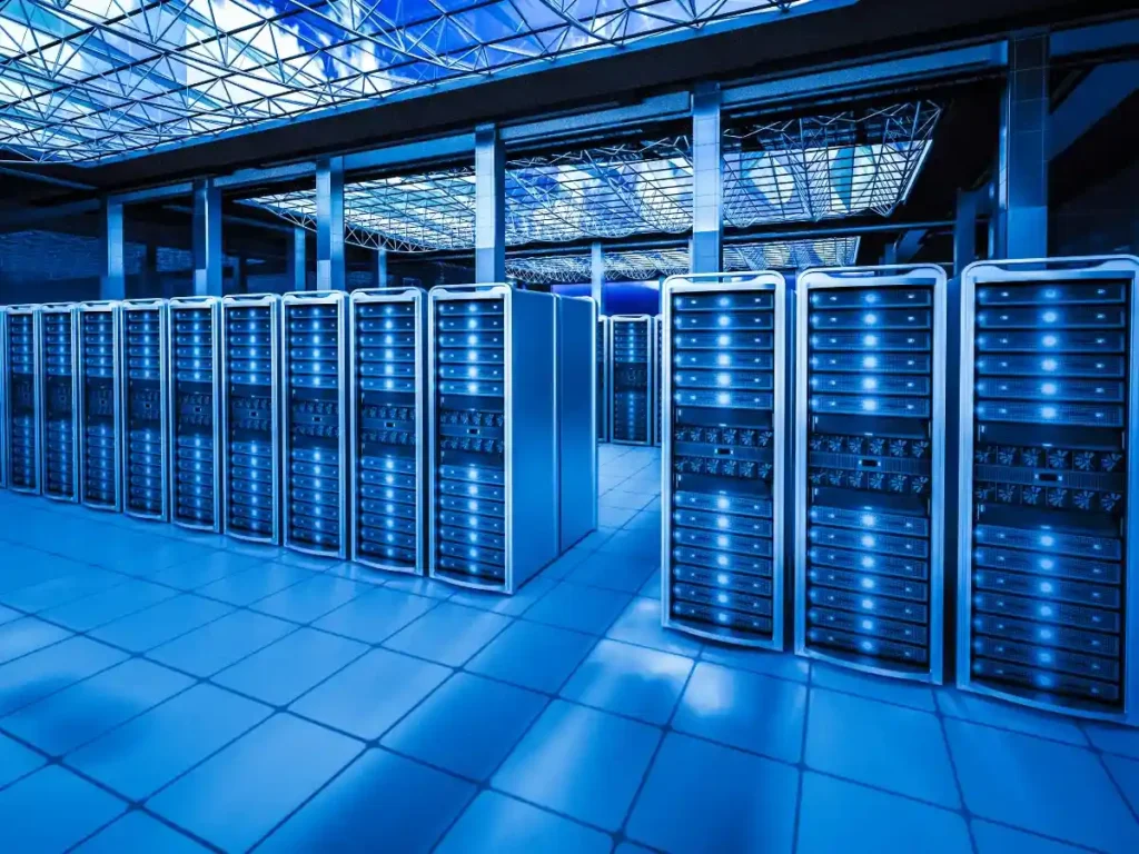 Enterprise data storage and backup solutions in modern server racks